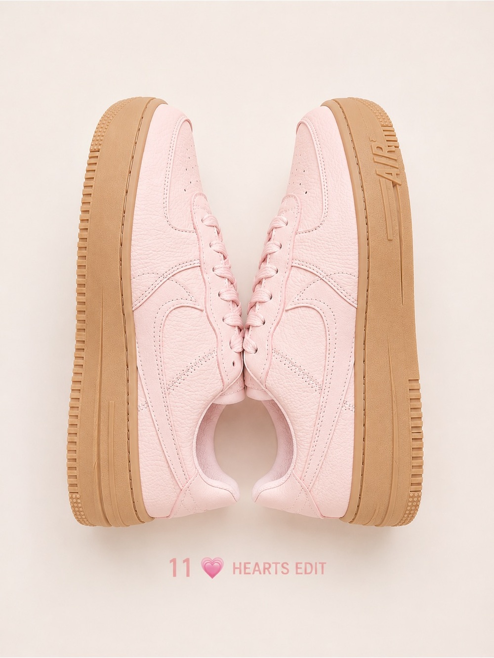 Nike Air Force 1 PLT.AF.ORM Atmosphere Pink Oxford Gum Platform Sneakers 8 NIB
